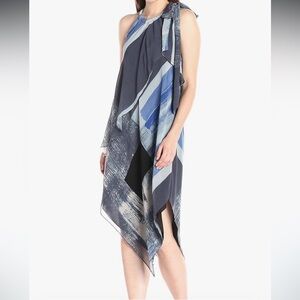 RACHEL Rachel Roy Blue Asymmetrical Halter Dress